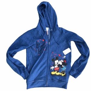 NWT Disney Mickey & Minnie Love & Kisses Full Zip
